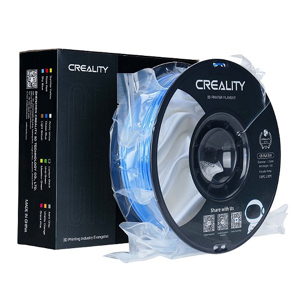 Filamento Creality para Impressoras 3D, 1,75mm,  CR-Silk PLA - 1KG  Azul