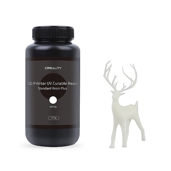 Resina Creality Standart Plus - Garrafa Plastica de 500g - Branca
