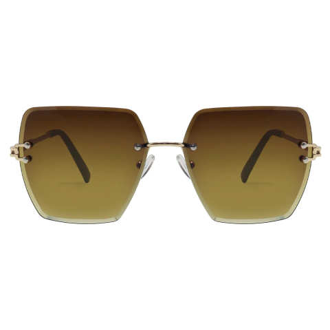 Óculos de Sol Feminino Dommus Beatrix Geométrico Café