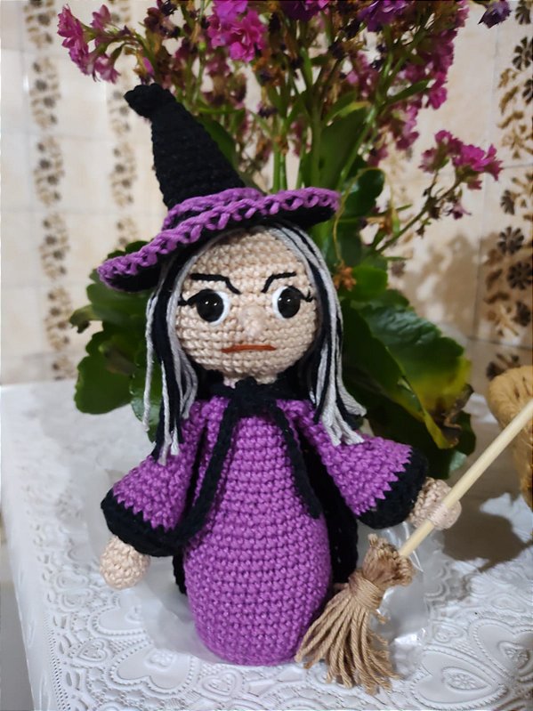 Bruxa má dos contos de fada em amigurumi