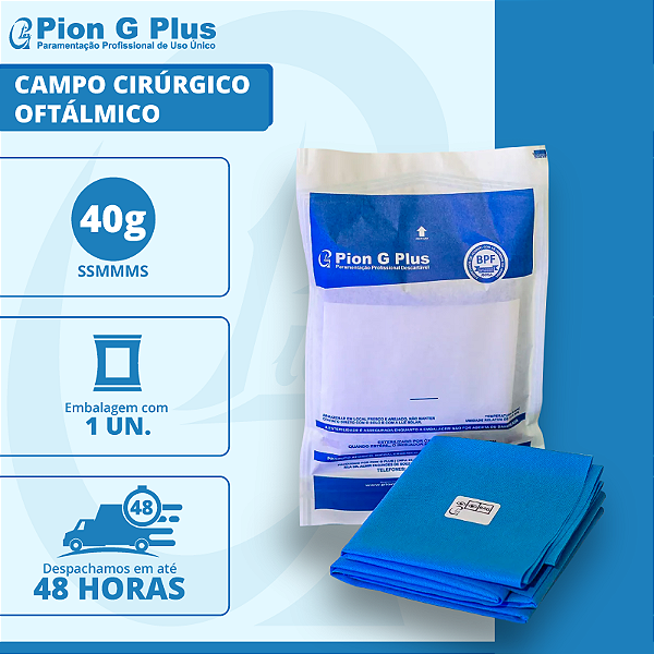 Campo Cirúrgico Oftálmico em SSMMMS 40g com Bag