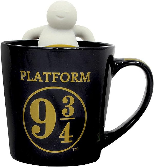 CANECA 350ML C/INFUSOR P/ CHA HOGWARTS