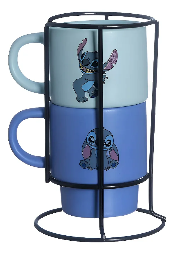KIT CANECAS EMPILHAVEIS STITCH