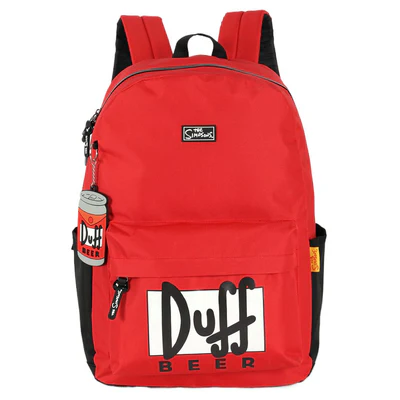 MOCHILA DE COSTAS SIMPSONS DUFFY BEER VERMELHO