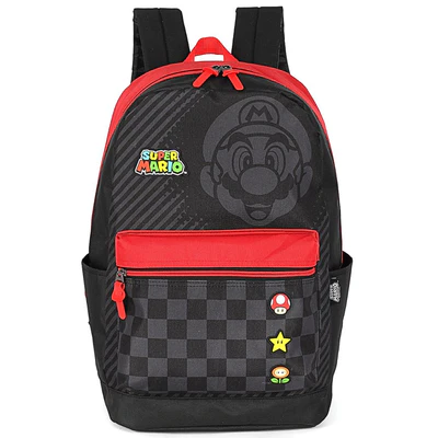 MOCHILA DE COSTAS MARIO BROS VERMELHO