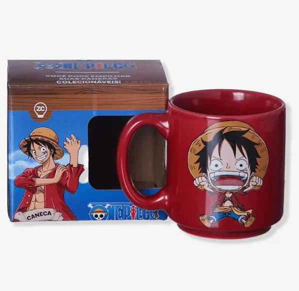 Caneca Mini Tina Luffy 100ml One Piece Zona Criativa Original