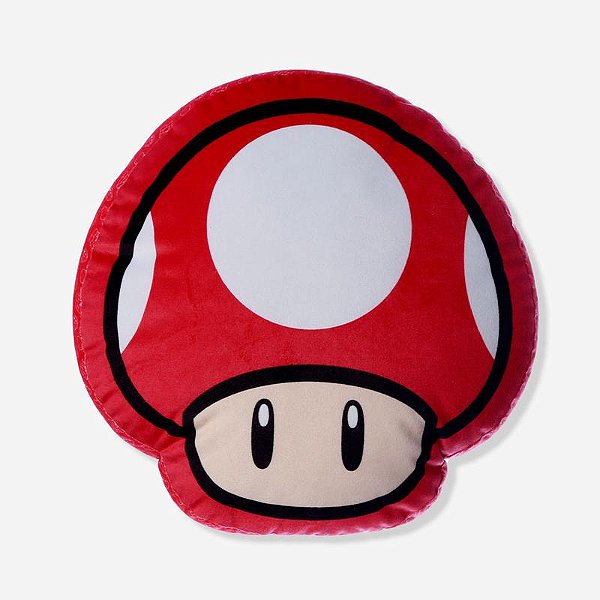 ALMOFADA FORMATO FIBRA UP MUSHROOM VERMELHA
