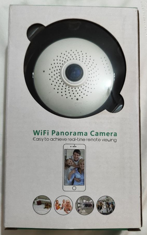 Câmera Panorâmica Wifi 360º Hd Fisheye 1080p