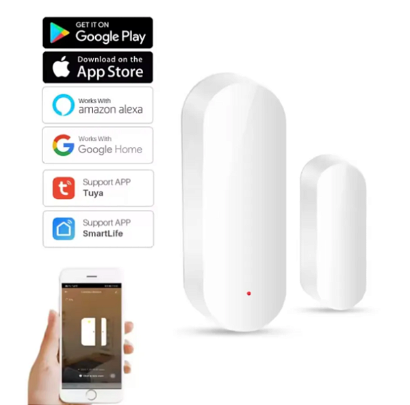 SENSOR DE PORTAS E JANELAS WIFI INTELIGENTE APP TUYA