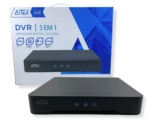 DVR 4 CANAIS 5 EM 1 FULLHD 1080P H265 SIGMA-404BP APP XMEYE AITEK