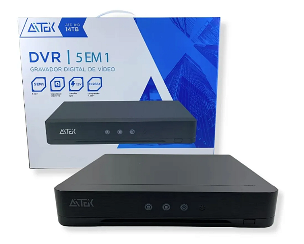 DVR 8 CANAIS RECONHECIMENTO FACIAL AUDIO COAXIAL 5 IN 1 H265 5MP 1080P SIGMA-D408BP APP XMEYE AITEK