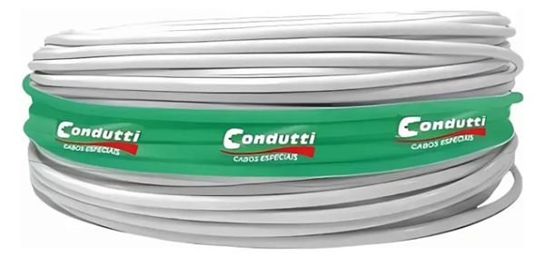 Cabo Paralelo Flexível 2,5mm - 100mt  Branco 240v para SOM