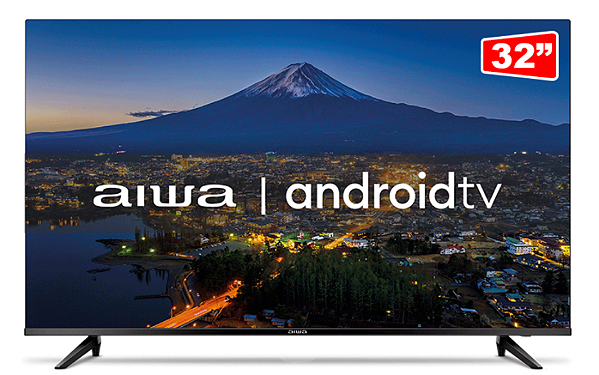 Smart TV Aiwa 32", Android, HD, Borda Ultrafina, AWS-TV-32-BL-02-A Preto