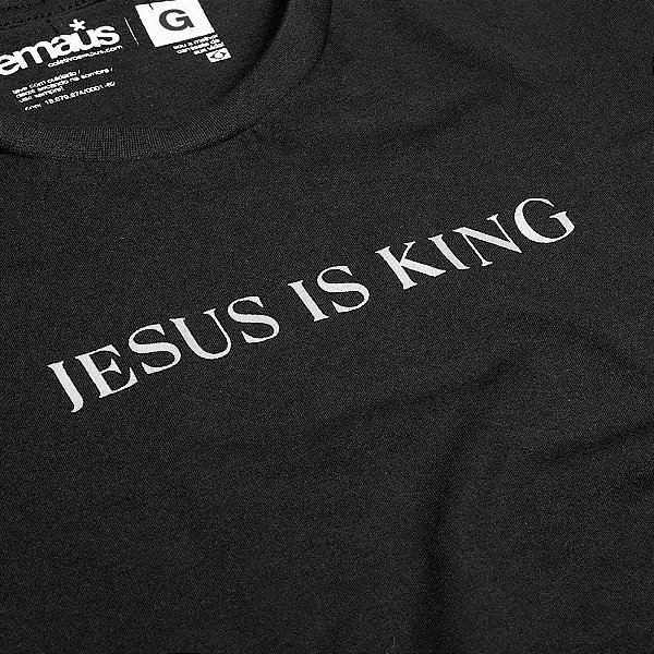 CAMISETA OVERSIZED JESUS IS KING (BLACK) - Camisetas Cristãs
