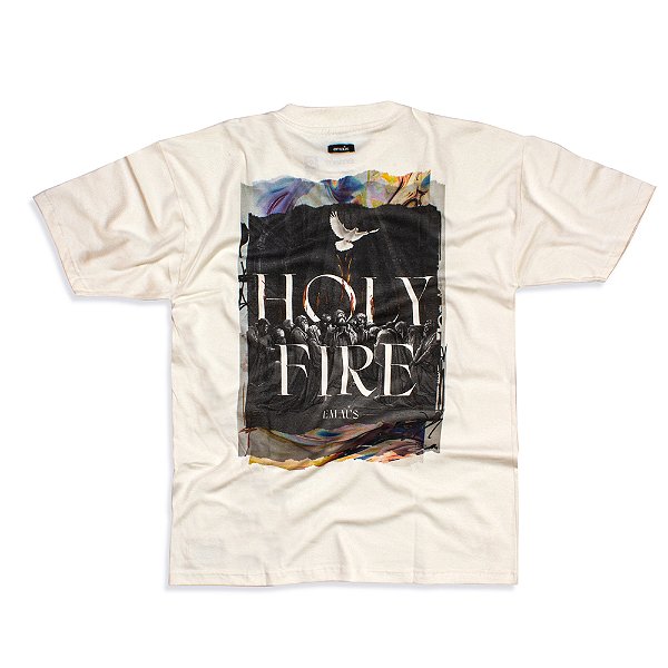 CAMISETA OVERSIZED HOLY FIRE OFF WHITE (DTF)