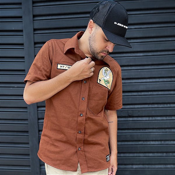 CAMISA WORK BROWN