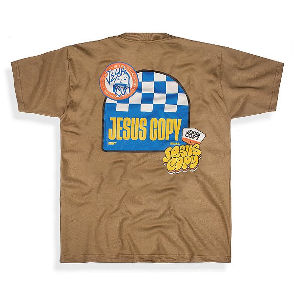 CAMISETA OVERSIZED STICKERS (CARAMELO)