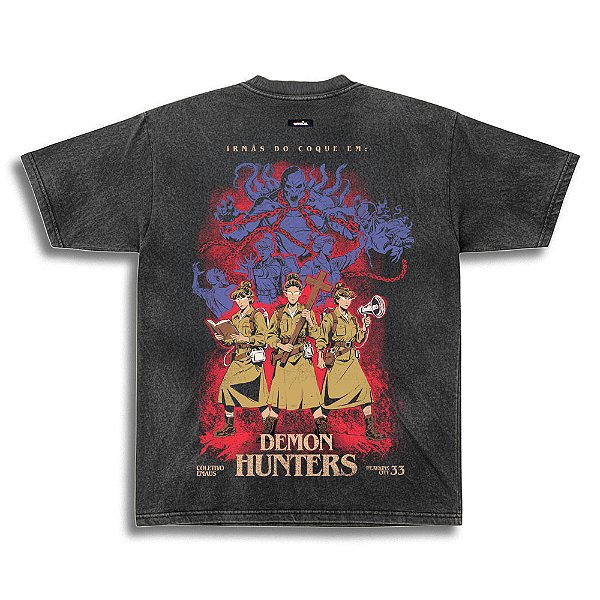 CAMISETA OVERSIZED DEMON HUNTERS (PRÉ VENDA)