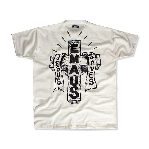 CAMISETA OVERSIZED JESUS SAVES (OFF WHITE)