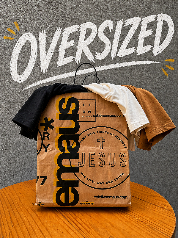 3 CAMISETAS OVERSIZED SURPRESA