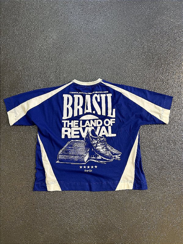 CAMISETA BOXY SIZED BRASIL (AZUL-OFF)