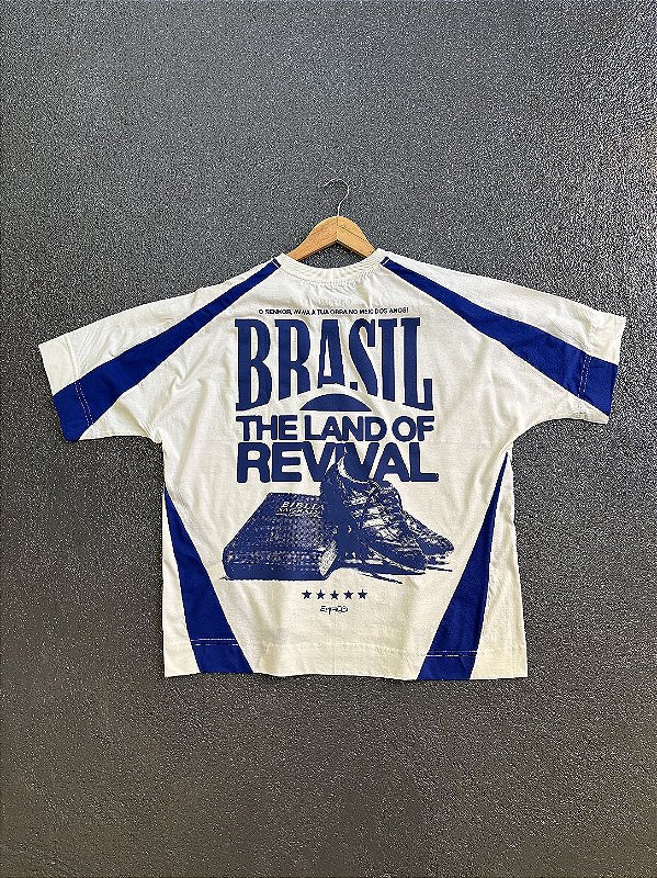 CAMISETA BOXY SIZED BRASIL (OFF-AZUL)