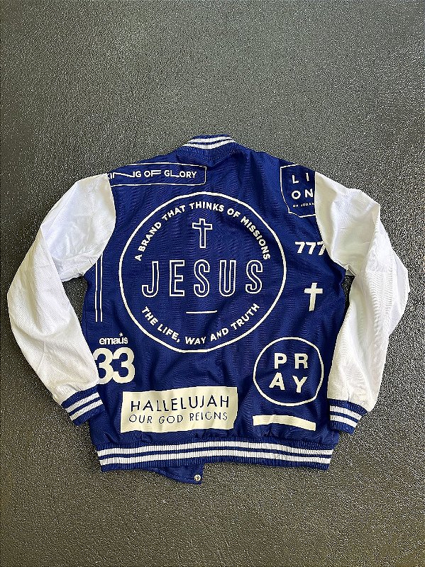 JAQUETA BOMBER HALLELUJAH (AZUL)