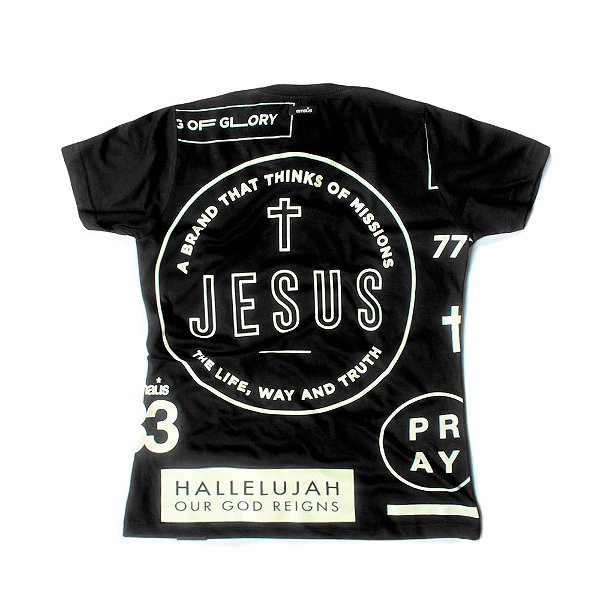 CAMISETA FEMININA HALLELUJAH (PRETA)