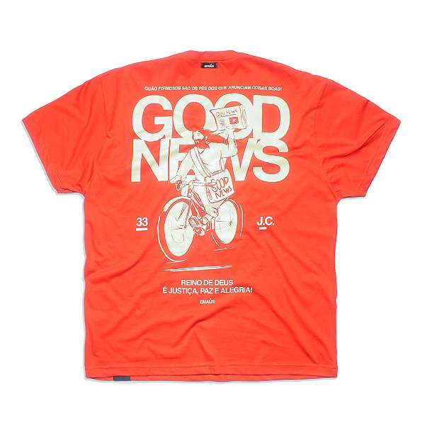 CAMISETA STREET GOOD NEWS ( LARANJA)