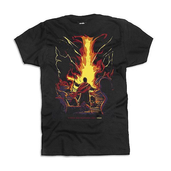 CAMISETA DEUS RESPONDE COM FOGO
