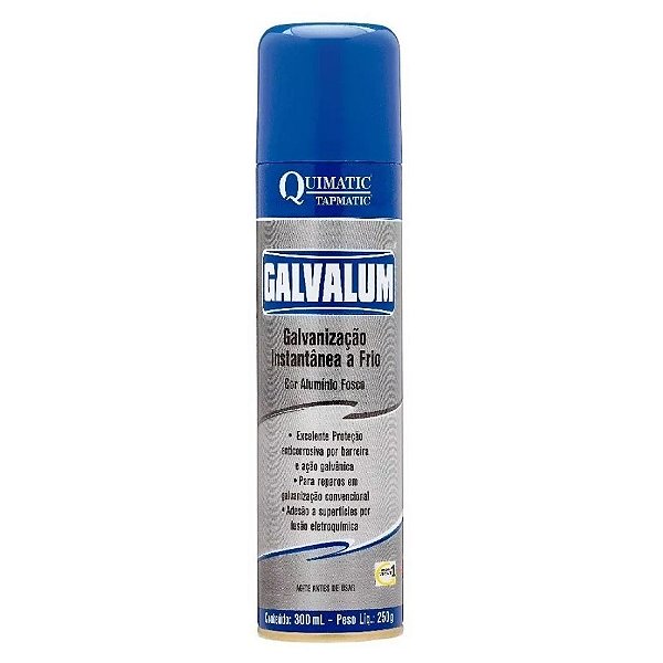 GALVALUM - Galvanização à Frio - Spray Aerosol 300 ml - Quimatic