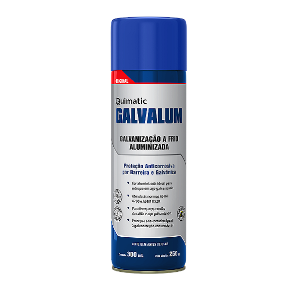 GALVALUM - Galvanização à Frio - Spray Aerosol 300 ml - Quimatic