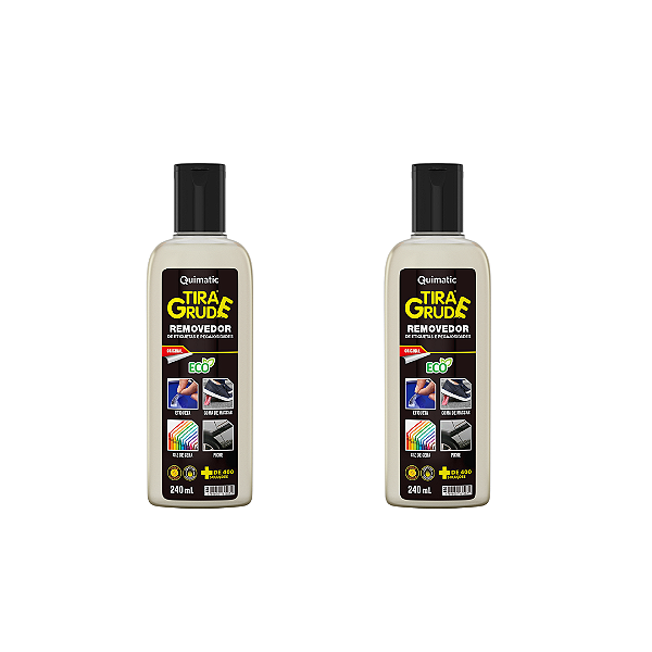 Kit 2 Tira Grude Removedor Cola Adesivos Manchas Quimatic 240ml