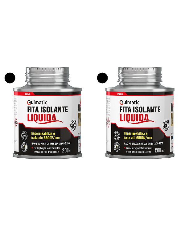Kit Fita Isolante Liquida (Preta) 200ml - Quimatic
