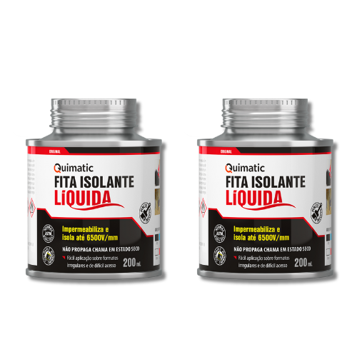 Kit Fita Isolante Liquida (Preta) 200ml - Quimatic