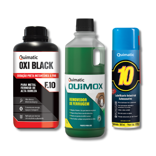Kit Oxidação Instantânea Oxi Black F10 + Quimox 1 L + Quimatic 10