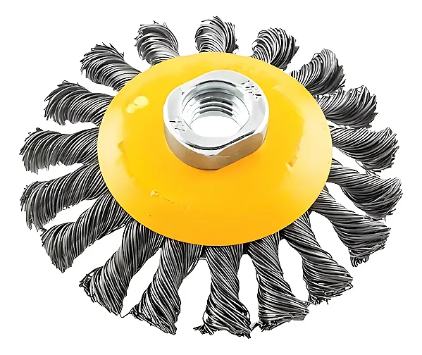 Escova De Aço Rotativa Cônica Trançada 5 Polegadas