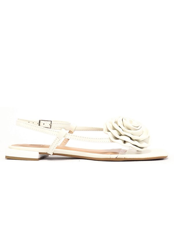 RASTEIRA EM COURO BLAIR OFF WHITE