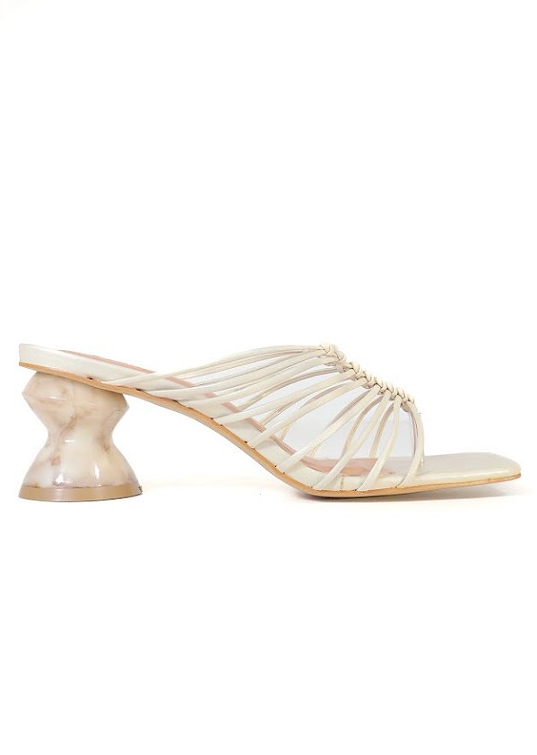 TAMANCO EM COURO SARAH OFF WHITE