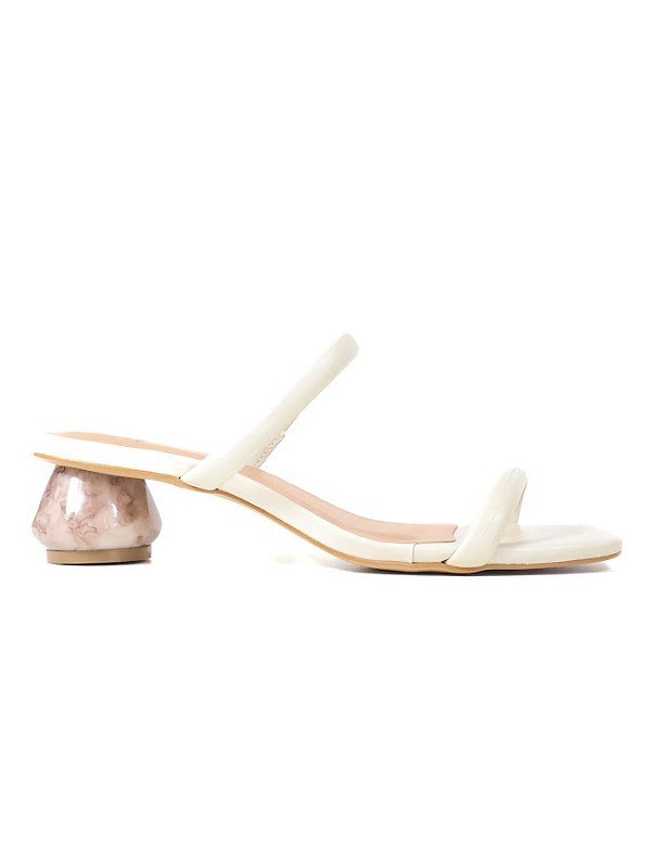 TAMANCO EM COURO AMANDA OFF WHITE