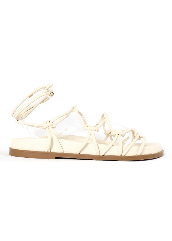 PAPETE ALINE EM COURO OFF WHITE