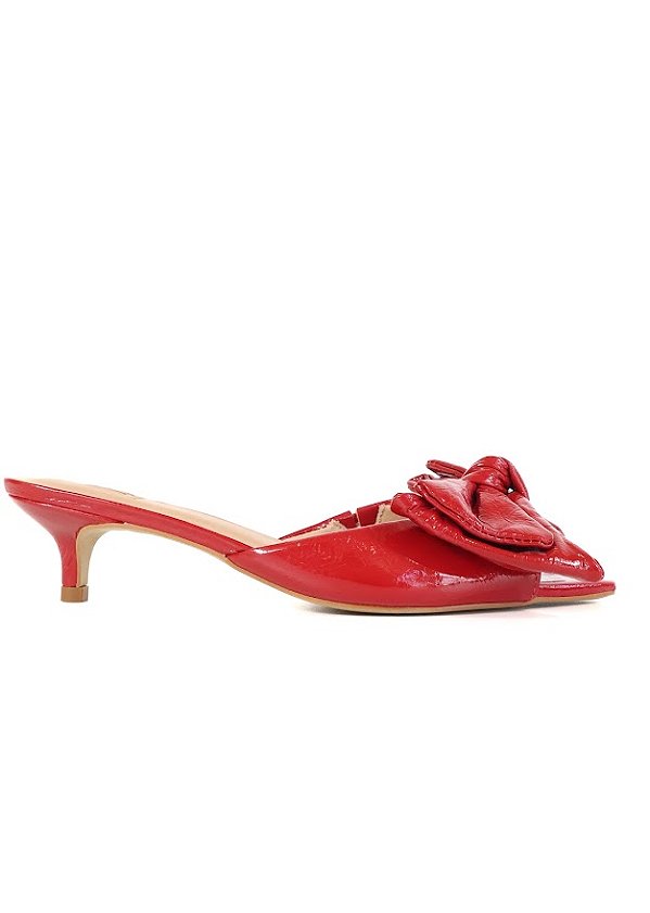 FLAT EM COURO ALICE VERMELHO VERNIZ