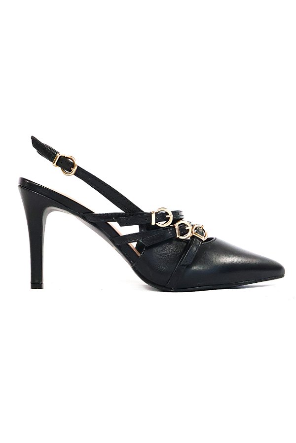 SCARPIN EM COURO BEATRIZ PRETO