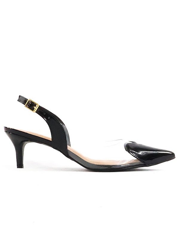 SCARPIN EM VINIL VANESSA PRETO