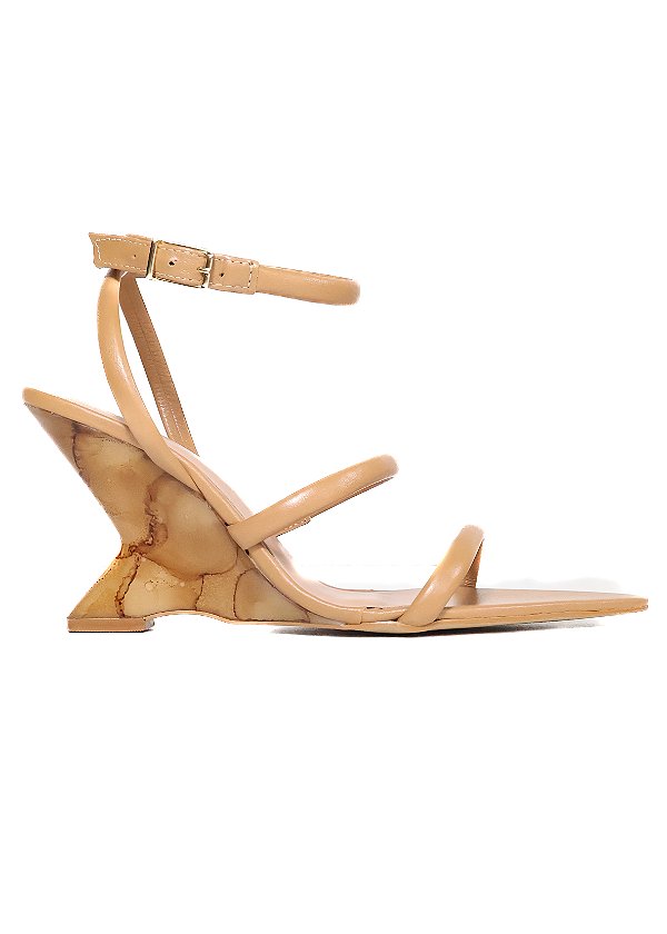 SANDÁLIA EM COURO GIOVANA COCONUT