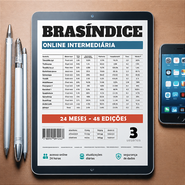 KIT BRASÍNDICE ONLINE INTERMEDIÁRIA - até 3 USUÁRIOS (24 MESES)