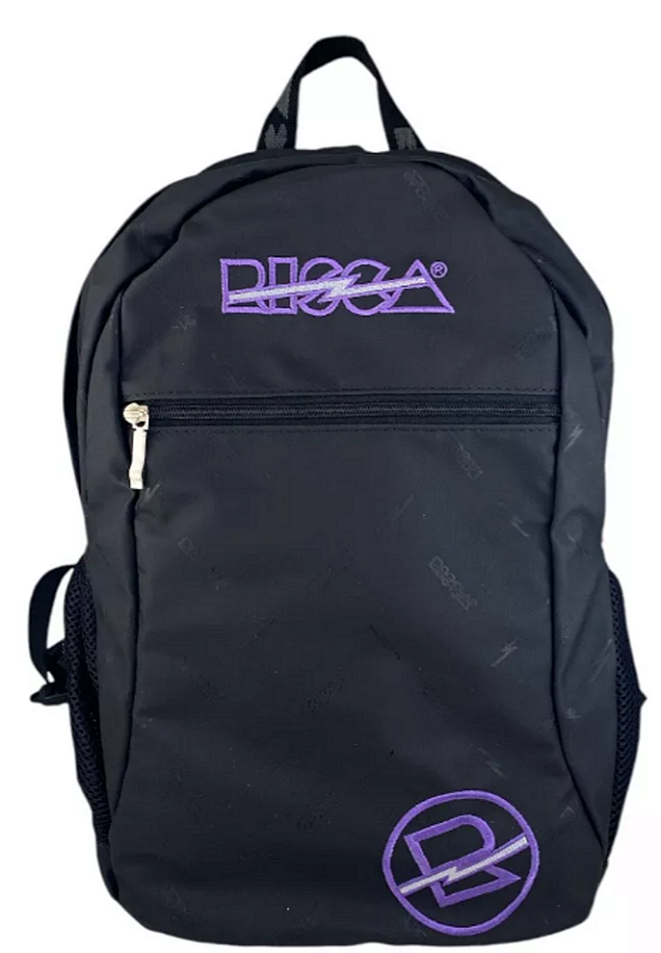 Mochila Risca Preta Com Roxa 9079-03