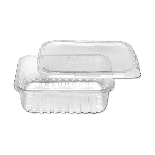 Pote Retangular com Tampa 500ml 24un | Prafesta