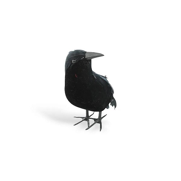 Boneco Corvo Gralha Preta 17cm - Cromus
