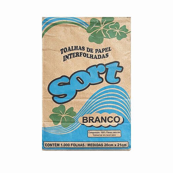 Papel Toalha Interfoliado Branco 20x21cm | SORT